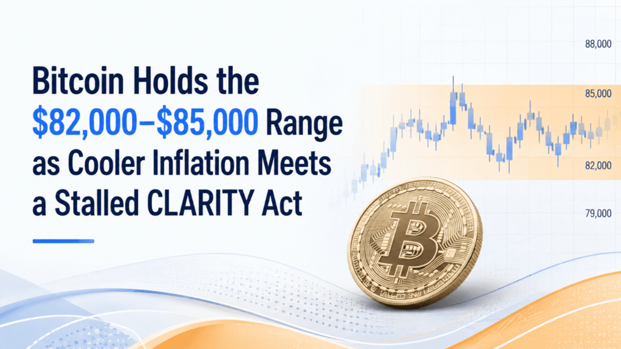Bitcoin Holds the $82,000–$85,000 Range as Cooler Inflation Meets a Stalled CLARITY Act