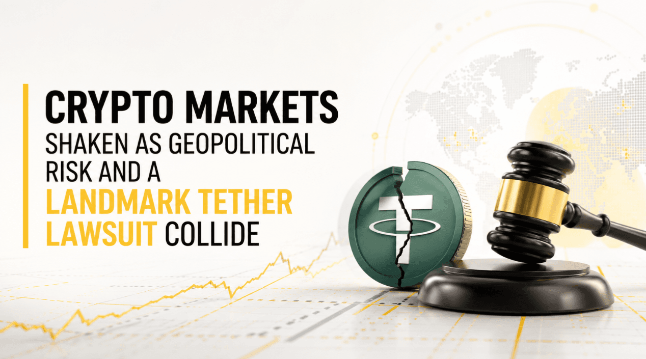 Crypto Markets Shaken as Geopolitical Risk and a Landmark Tether Lawsuit Collide