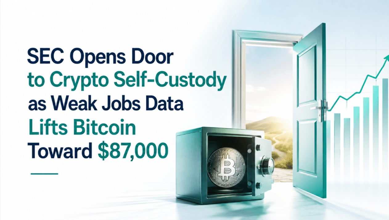 SEC Opens Door to Crypto Self-Custody as Weak Jobs Data Lifts Bitcoin Toward $87,000