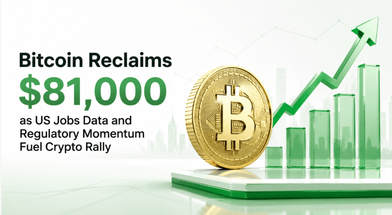 Bitcoin Reclaims $81,000 as US Jobs Data and Regulatory Momentum Fuel Crypto Rally