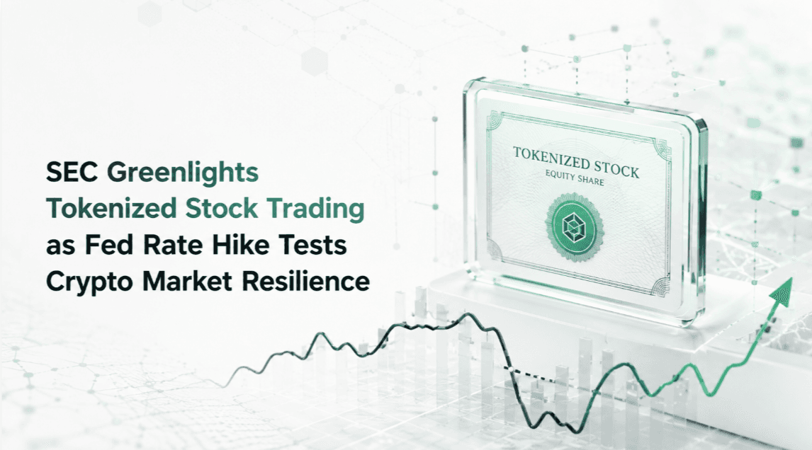 SEC Greenlights Tokenized Stock Trading as Fed Rate Hike Tests Crypto Market Resilience