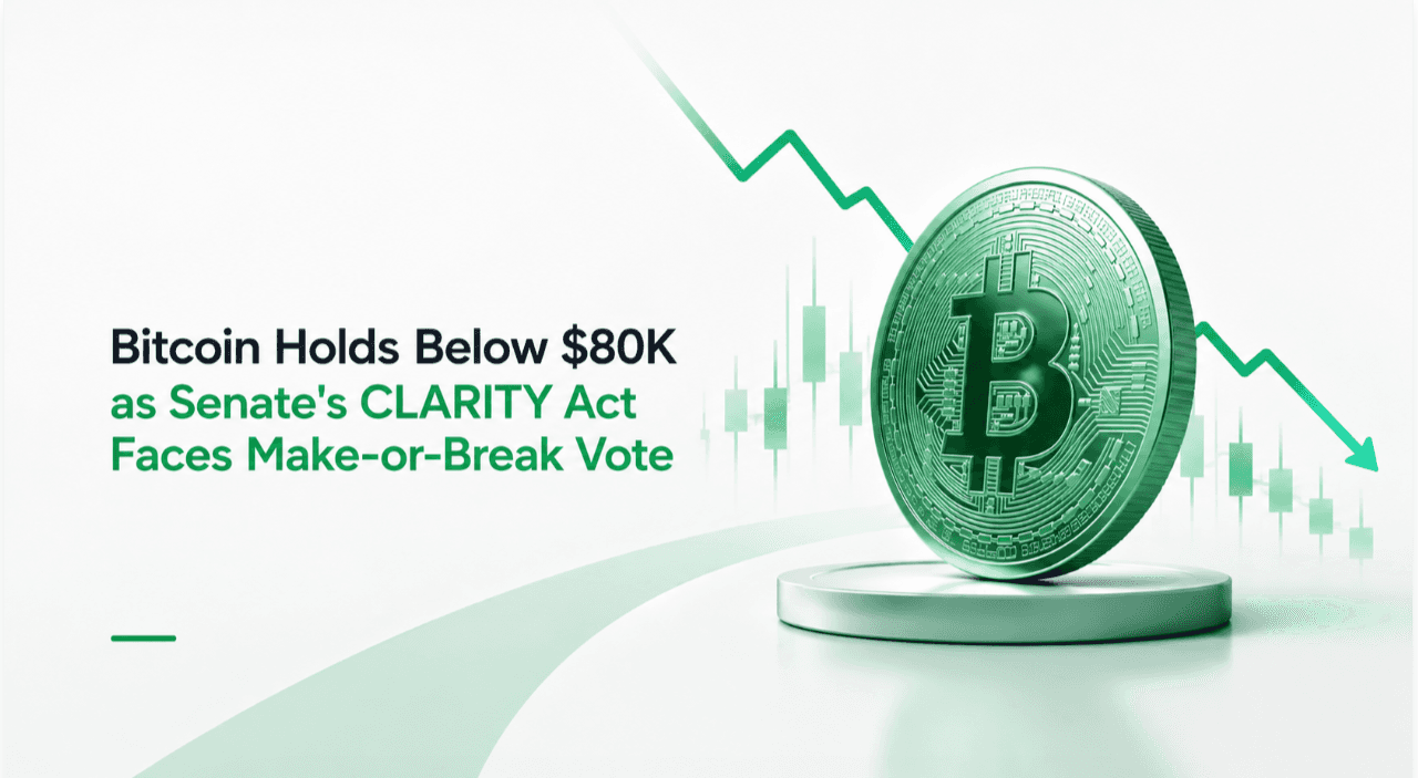 Bitcoin Holds Below $80K as Senate's CLARITY Act Faces Make-or-Break Vote